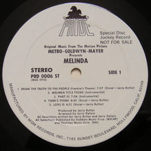 Load image into Gallery viewer, Jerry Butler And Jerry Peters : Melinda (Original Music From The Motion Picture) (LP, Album, Promo)