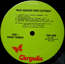 Load image into Gallery viewer, Robin Trower : Twice Removed From Yesterday (LP, Album)