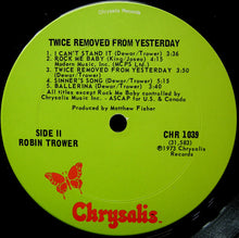 Load image into Gallery viewer, Robin Trower : Twice Removed From Yesterday (LP, Album)