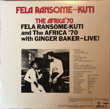 Load image into Gallery viewer, Fela Ransome-Kuti* And The Africa'70* With Ginger Baker : Live! (LP, Album, RE)