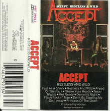 Load image into Gallery viewer, Accept : Restless And Wild (Cass, Album, RE)