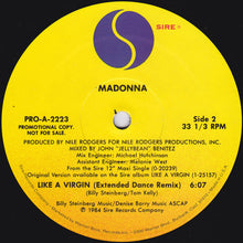 Load image into Gallery viewer, Madonna : Like A Virgin (Extended Dance Remix) (12", Single, Promo)