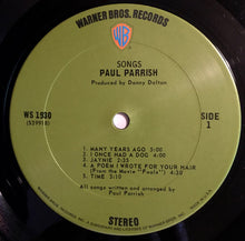 Load image into Gallery viewer, Paul Parrish : Songs (LP, Album)