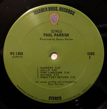 Load image into Gallery viewer, Paul Parrish : Songs (LP, Album)