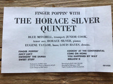 Load image into Gallery viewer, The Horace Silver Quintet : Finger Poppin' With The Horace Silver Quintet (Cass, Album)