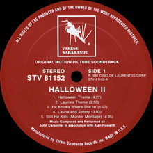 Load image into Gallery viewer, John Carpenter In Association With Alan Howarth : Halloween II (Original Motion Picture Soundtrack) (LP, Album)