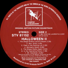 Load image into Gallery viewer, John Carpenter In Association With Alan Howarth : Halloween II (Original Motion Picture Soundtrack) (LP, Album)