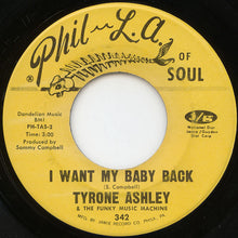 Load image into Gallery viewer, Tyrone Ashley & The Funky Music Machine* : Let Me Be Your Man / I Want My Baby Back (7", Single)