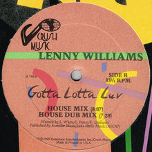 Load image into Gallery viewer, Lenny Williams : Gotta Lotta Luv (12", Single)