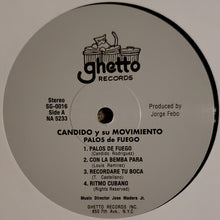 Load image into Gallery viewer, Candido Y Su Movimiento : Palos De Fuego (LP, Album, RE, RM)