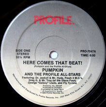 Load image into Gallery viewer, Pumpkin And The Profile All-Stars : Here Comes That Beat! (12", Single)