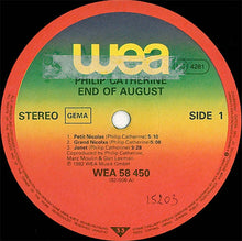 Load image into Gallery viewer, Philip Catherine : End Of August (LP, Album)