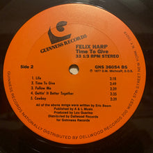 Load image into Gallery viewer, Felix Harp : Time To Give (LP)