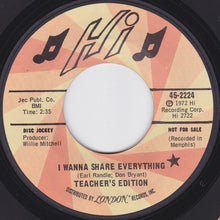 Load image into Gallery viewer, Teacher's Edition : I Wanna Share Everything / Sleepy People (7", Single, Promo)