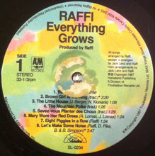 Load image into Gallery viewer, Raffi (2) : Everything Grows (LP, Album)