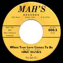 Load image into Gallery viewer, Mike Hanks : The Hawk / When True Love Comes To Be (7", Single)
