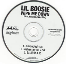 Load image into Gallery viewer, Lil' Boosie Feat. Foxx (4) And Webbie : Wipe Me Down (CD, Single, Promo)