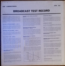 Load image into Gallery viewer, CBS Laboratories : Technical Series Professional Test Record: Broadcast Test Record (LP)