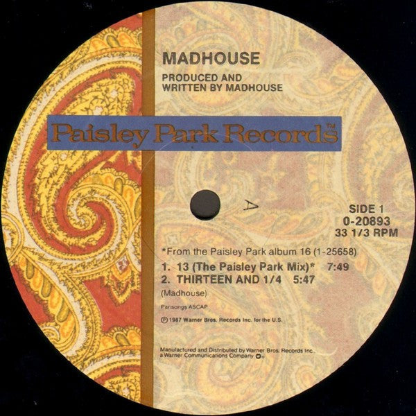 米LP Madhouse 8 125545 PAISLEY PARK /00260 Madhouse – 8 – CD (Album), 1987 [r609944] | Discogs