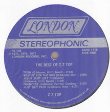 Load image into Gallery viewer, ZZ Top : The Best Of ZZ Top (LP, Comp, Pet)