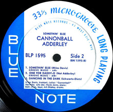 Load image into Gallery viewer, Cannonball Adderley : Somethin' Else (LP, Album, Mono)