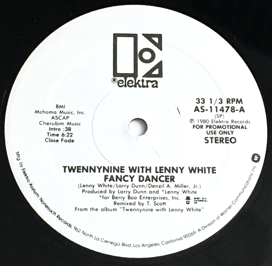 TWENNYNINE feat LENNY WHITE - Fancy Dancer Promo 12”