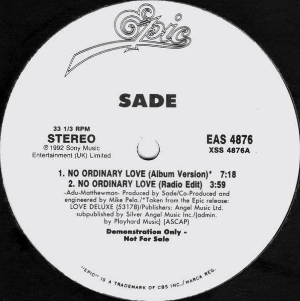 Sade - No Ordinary Love, Releases