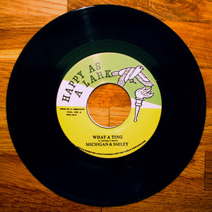 Michigan & Smiley / Ray Jacildo* : What A Ting / Murder At Strange Manor (7", Single)