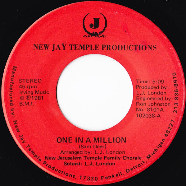 New Jerusalem Temple Family Chorale* : One In A Million (7