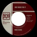 The Karamatics / Rose Hicks : Love Can Be Red / One Word For It (7")