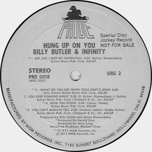 Billy Butler & Infinity (13) : Hung Up On You (LP, Album, Promo)