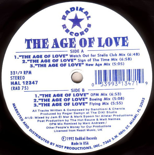 Age Of Love : The Age Of Love (12