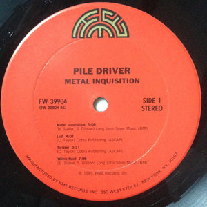 Piledriver (2) : Metal Inquisition (LP, Album, Alt)