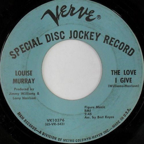 Louise Murray : For Some / The Love I Give (7