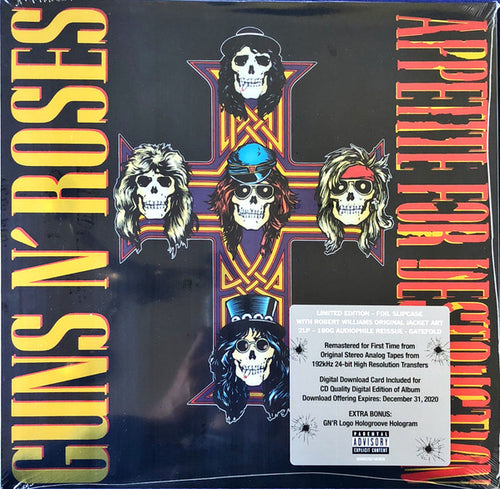 Guns N' Roses : Appetite For Destruction (LP + LP, S/Sided, Hol + Album, Ltd, RE, RM, S/Edit)