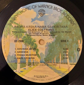 Alice Coltrane : Radha-Krsna Nama Sankirtana (LP, Album, Jac)