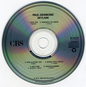 Paul Desmond : Skylark (CD, Album, RE, RM, RP)
