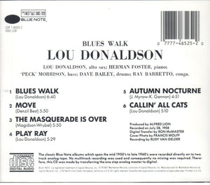 Lou Donaldson : Blues Walk (CD, Album, RE)