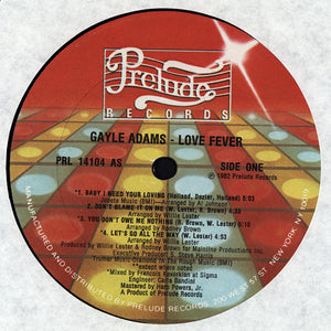 Gayle Adams : Love Fever (LP, Album)