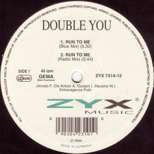 Double You : Run To Me (12