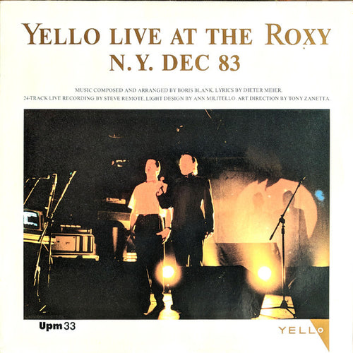 Yello : Live At The Roxy N.Y. Dec 83 (12