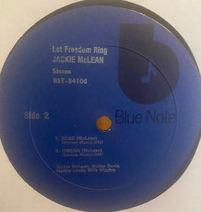 Jackie McLean : Let Freedom Ring (LP, Album, RP)