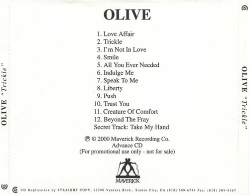 Olive : Trickle (Album Advance) (CDr, Advance, Album, Promo)