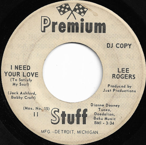 Lee Rogers : I Need Your Love (To Satisfy My Soul) (7