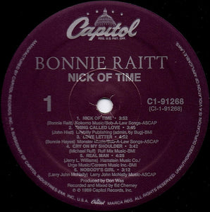 Bonnie Raitt : Nick Of Time (LP, Album, Spe)