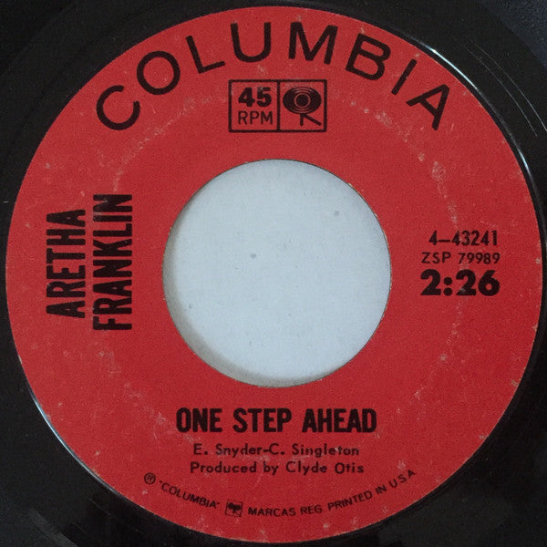 Aretha Franklin : One Step Ahead / I Can't Wait Until I See My Baby's Face (7