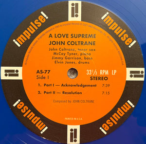 John Coltrane : A Love Supreme (LP, Album, RE, Blu)