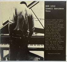 Load image into Gallery viewer, Lowell Davidson Trio : Lowell Davidson Trio (CD, Album, RE, RM, Dig)
