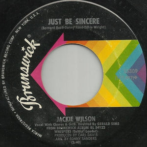 Jackie Wilson : I Don't Want To Lose You / Just Be Sincere (7", Single, Pin)