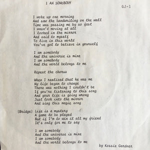 Glenn Jones : I Am Somebody (7", Styrene)
